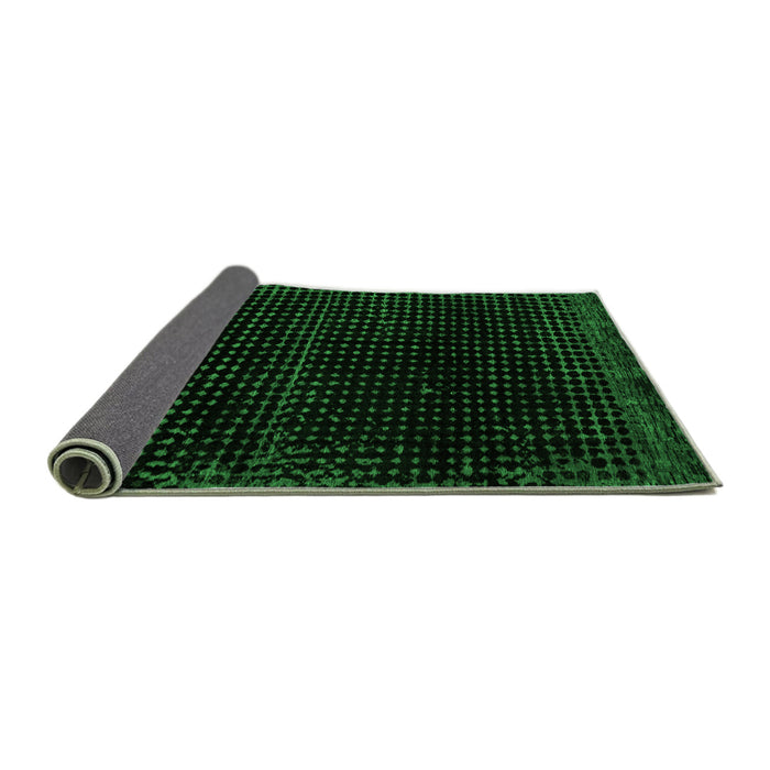 Sideview of Abstract Green Modern Rug, abs4517grn