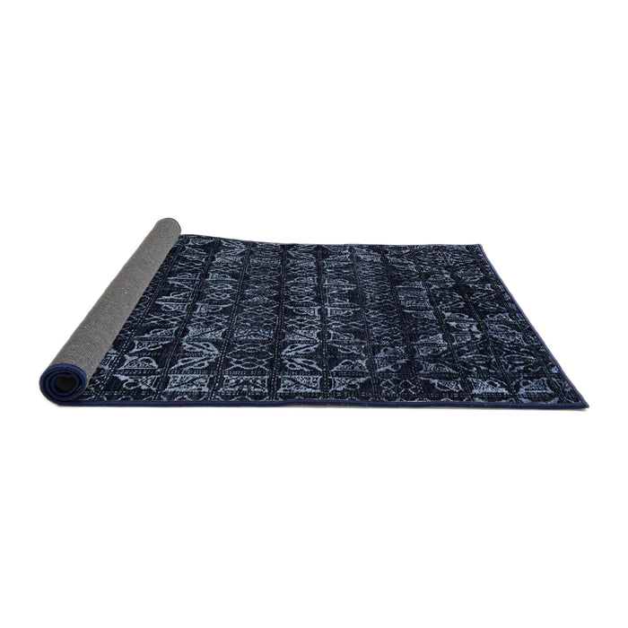 Sideview of Abstract Blue Modern Rug, abs4518