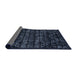 Sideview of Abstract Blue Modern Rug, abs4518