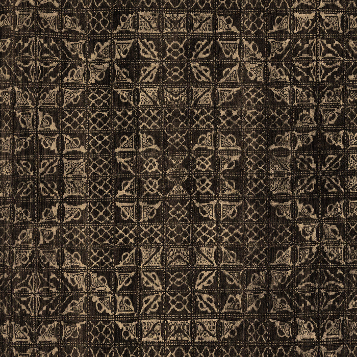 Square Machine Washable Abstract Brown Modern Rug, wshabs4518brn