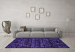 Machine Washable Abstract Purple Modern Area Rugs in a Living Room, wshabs4518pur