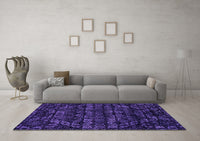 Machine Washable Abstract Purple Modern Rug, wshabs4518pur