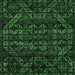 Square Machine Washable Abstract Emerald Green Modern Area Rugs, wshabs4518emgrn