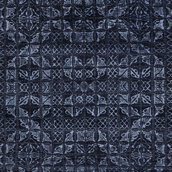Square Abstract Blue Modern Rug, abs4518
