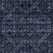 Square Abstract Blue Modern Rug, abs4518