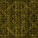 Square Abstract Yellow Modern Rug, abs4518yw