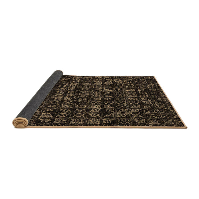 Sideview of Abstract Brown Modern Rug, abs4518brn