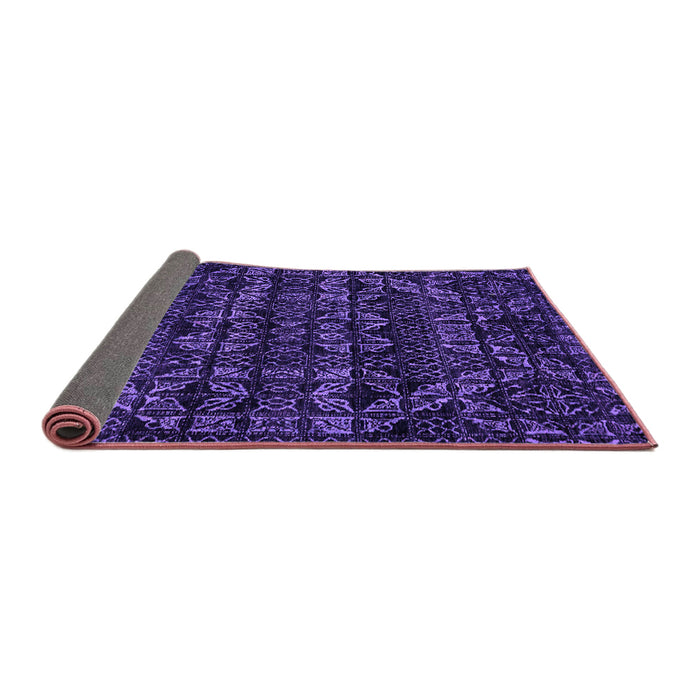 Sideview of Abstract Purple Modern Rug, abs4518pur