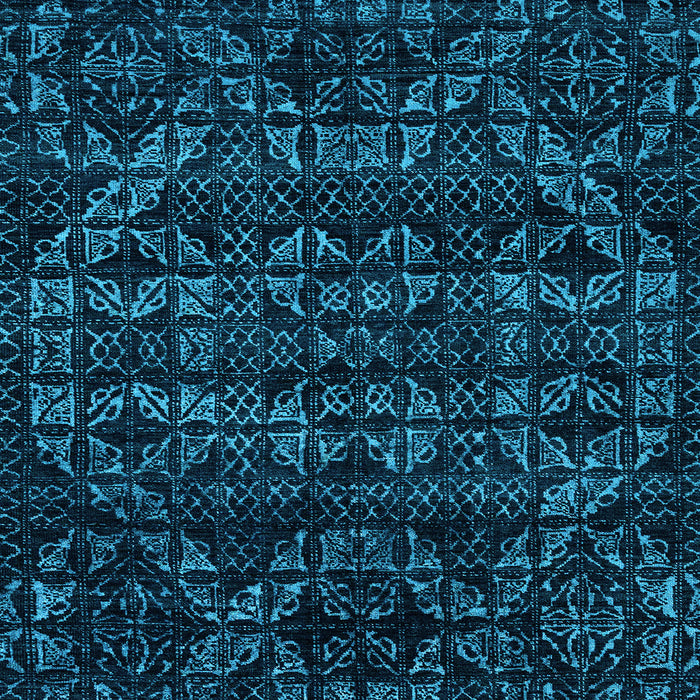 Square Machine Washable Abstract Light Blue Modern Rug, wshabs4518lblu
