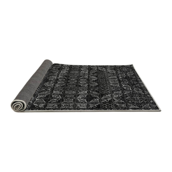 Sideview of Abstract Gray Modern Rug, abs4518gry