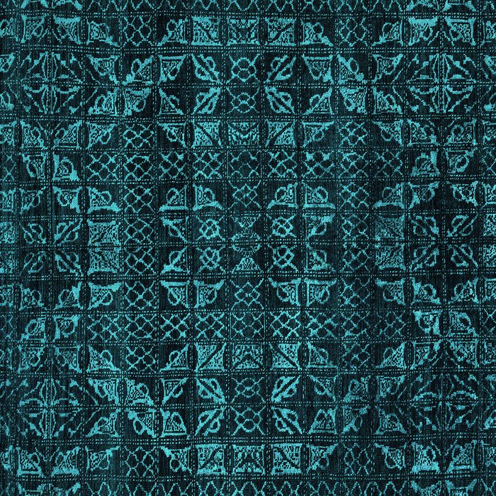 Square Machine Washable Abstract Turquoise Modern Area Rugs, wshabs4518turq