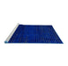 Sideview of Machine Washable Abstract Blueberry Blue Rug, wshabs4519