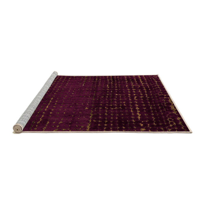 Sideview of Machine Washable Abstract Orange Modern Area Rugs, wshabs4519org