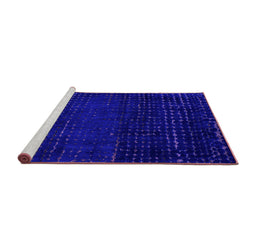 Sideview of Machine Washable Abstract Purple Modern Area Rugs, wshabs4519pur