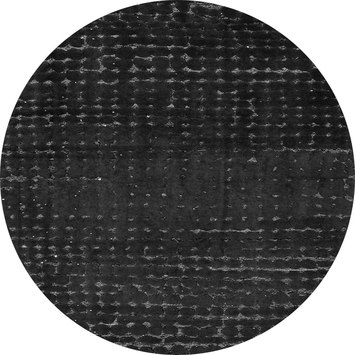 Round Abstract Gray Modern Rug, abs4519gry