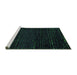 Sideview of Machine Washable Abstract Green Modern Area Rugs, wshabs4519grn