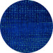 Round Abstract Light Blue Modern Rug, abs4519lblu