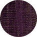 Round Abstract Brown Modern Rug, abs4519brn