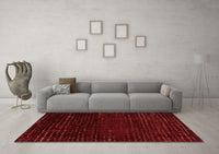 Machine Washable Abstract Red Modern Rug, wshabs4519red