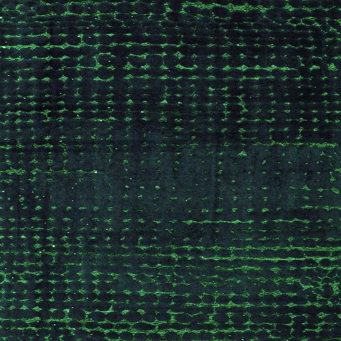 Square Machine Washable Abstract Green Modern Area Rugs, wshabs4519grn