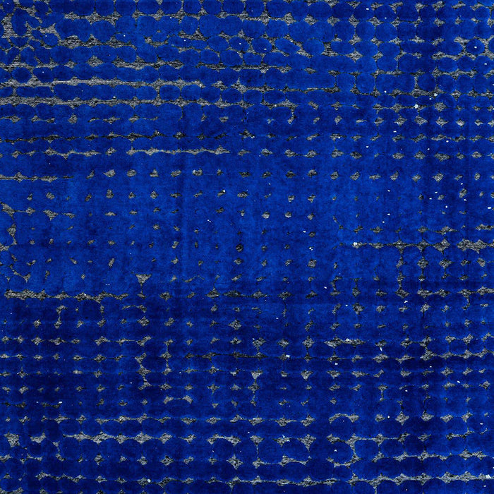 Machine Washable Abstract Blueberry Blue Rug, wshabs4519