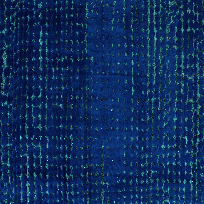 Square Abstract Turquoise Modern Rug, abs4519turq