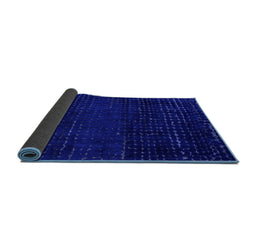 Sideview of Abstract Blue Modern Rug, abs4519blu