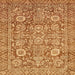 Square Machine Washable Abstract Orange Rug, wshabs451