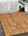 Machine Washable Abstract Orange Rug in a Family Room, wshabs451