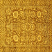 Square Oriental Yellow Traditional Rug, abs451yw