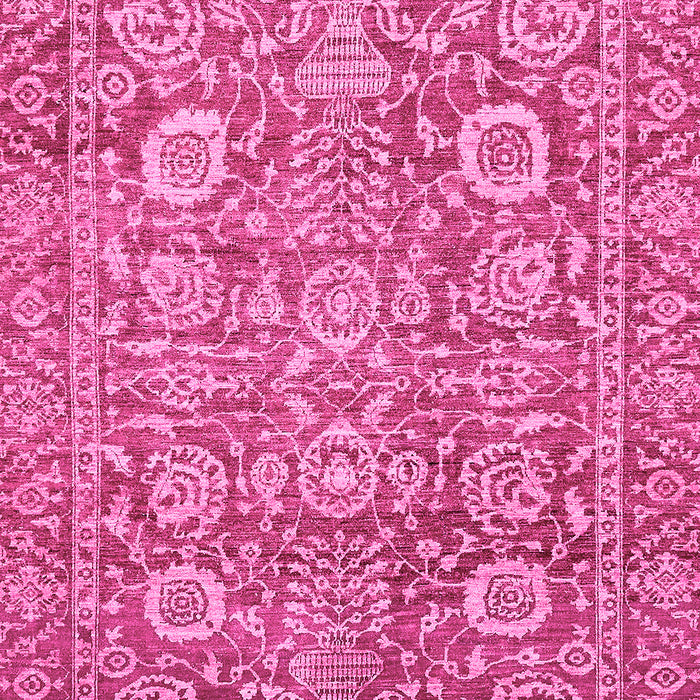 Machine Washable Oriental Pink Traditional Rug, wshabs451pnk