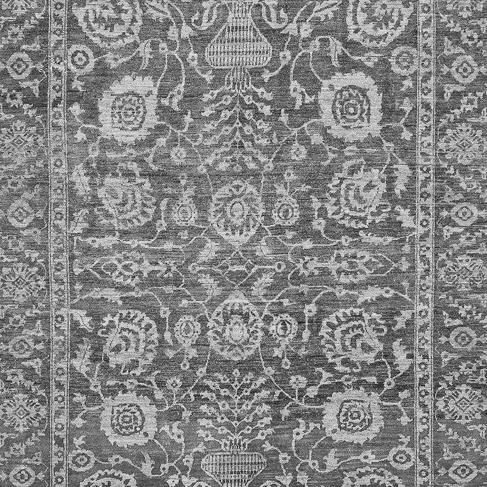 Machine Washable Oriental Gray Traditional Rug, wshabs451gry
