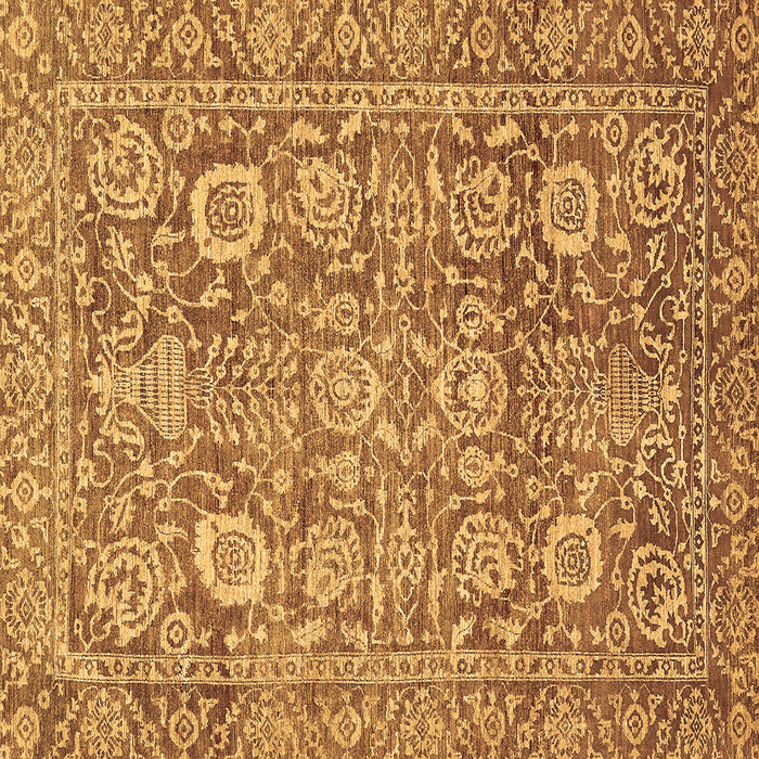Square Machine Washable Oriental Brown Traditional Rug, wshabs451brn