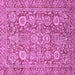 Square Oriental Purple Traditional Rug, abs451pur