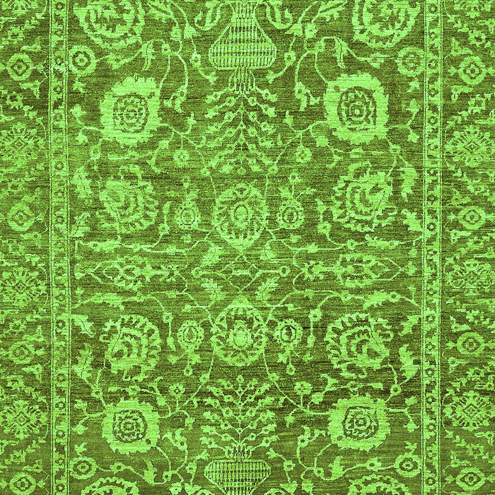 Machine Washable Oriental Green Traditional Area Rugs, wshabs451grn