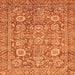 Square Machine Washable Oriental Orange Traditional Area Rugs, wshabs451org