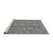 Sideview of Machine Washable Oriental Gray Traditional Rug, wshabs451gry