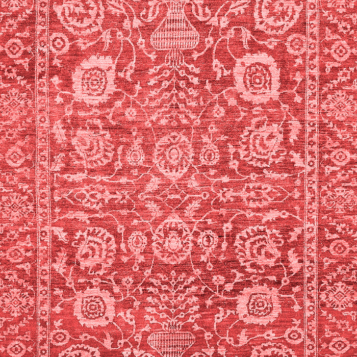 Machine Washable Oriental Red Traditional Rug, wshabs451red