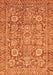 Machine Washable Oriental Orange Traditional Area Rugs, wshabs451org