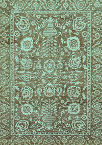 Oriental Light Blue Traditional Rug, abs451lblu