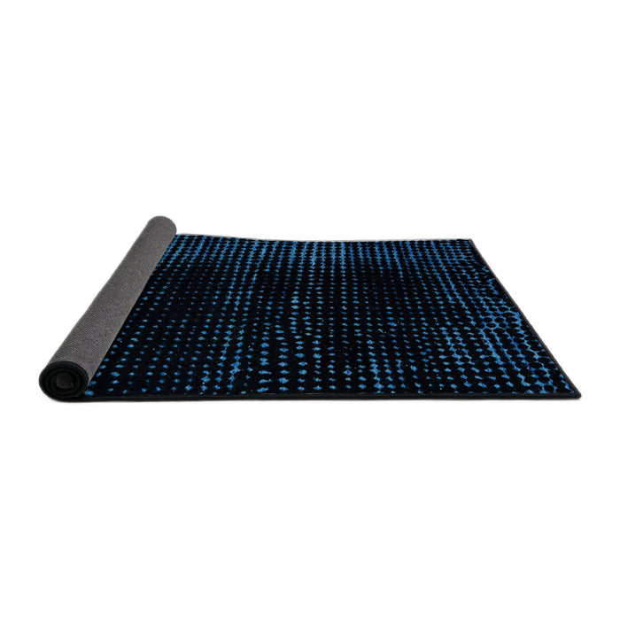 Sideview of Abstract Black Modern Rug, abs4520
