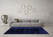 Machine Washable Abstract Blue Modern Rug in a Living Room, wshabs4520blu