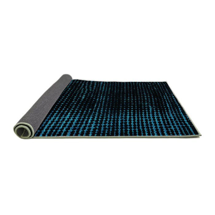 Sideview of Abstract Turquoise Modern Rug, abs4520turq