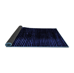 Sideview of Abstract Blue Modern Rug, abs4520blu