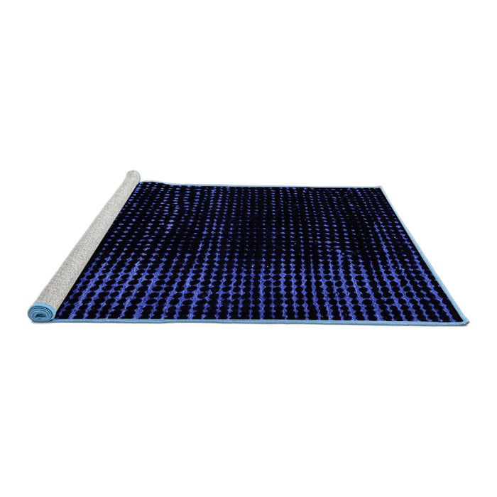 Sideview of Machine Washable Abstract Blue Modern Rug, wshabs4520blu