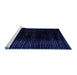 Sideview of Machine Washable Abstract Blue Modern Rug, wshabs4520blu