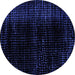 Round Abstract Blue Modern Rug, abs4520blu