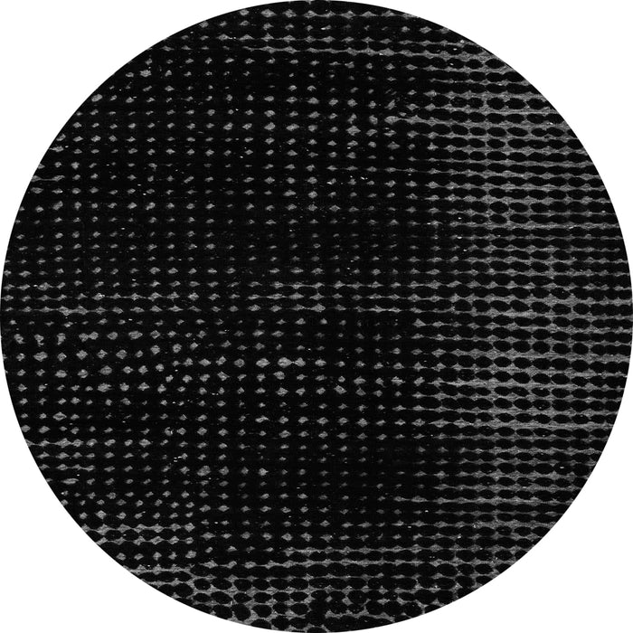 Round Abstract Gray Modern Rug, abs4520gry