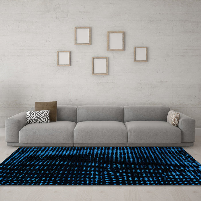 Machine Washable Abstract Light Blue Modern Rug in a Living Room, wshabs4520lblu