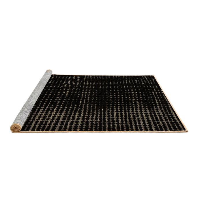 Sideview of Machine Washable Abstract Brown Modern Rug, wshabs4520brn